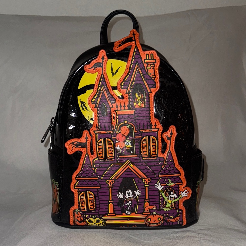 Loungefly Mickey Mouse and Friends Haunted House Themed Backpack